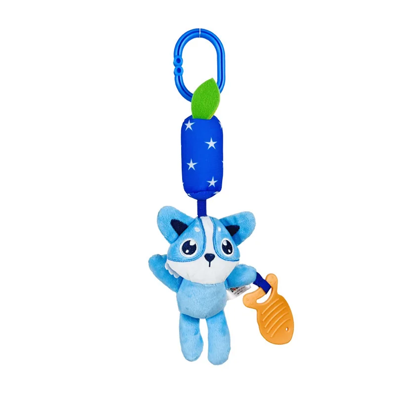 China manufacturer Customized Color Educational Toys Plush Fabric + PP Cotton baby hand rattle toy stick