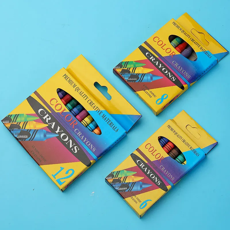 Cheap Set Colored Crayons With Custom Logo