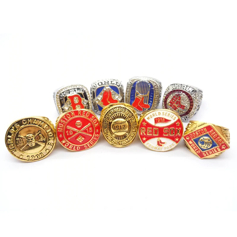 9pcs Boston Red Sox baseball championship rings set for men custom championship rings jewelry