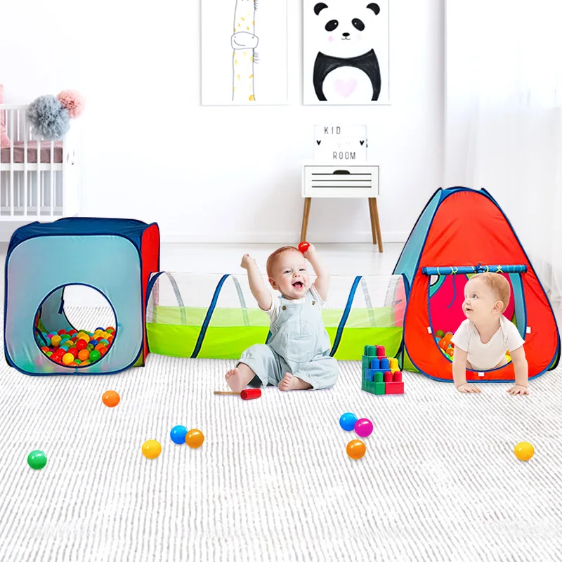 3 Combo Sets New indoor Tent Children Mini Tent TOy Tunnel For Kids