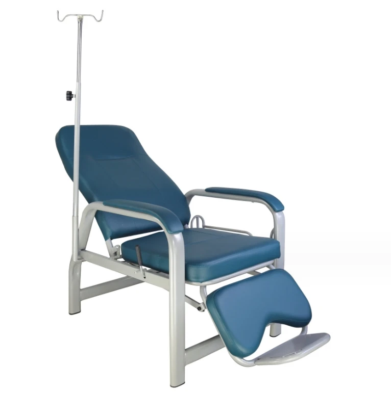 Высококачественный Регулируемый медицинский инфузионный стул из нержавеющей стали, переносное больничное кресло-кровать для переливания