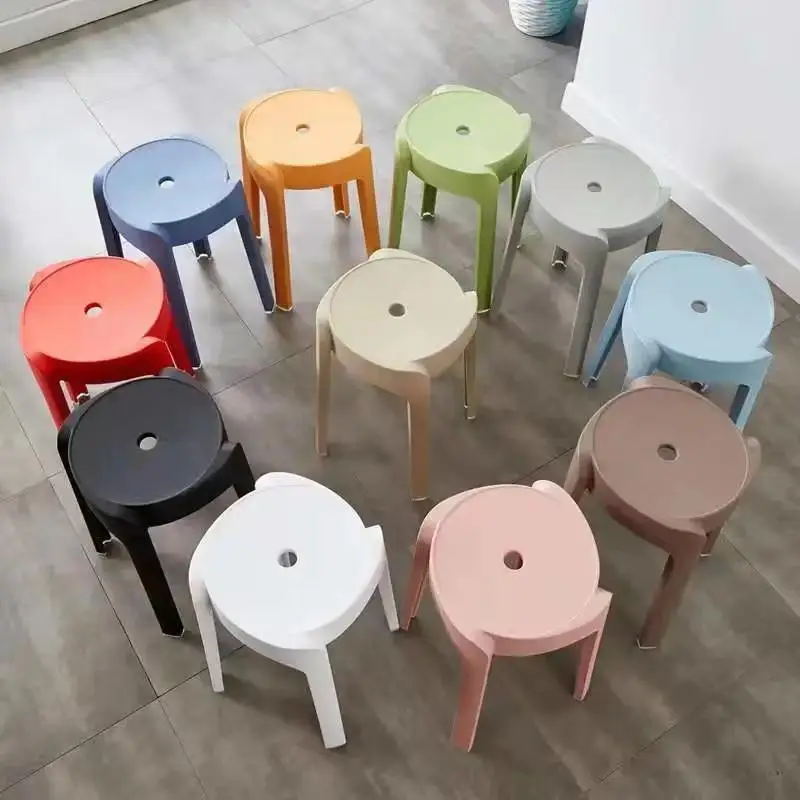 Customize Logo Plastic Bright Colored  Dinning Chairs