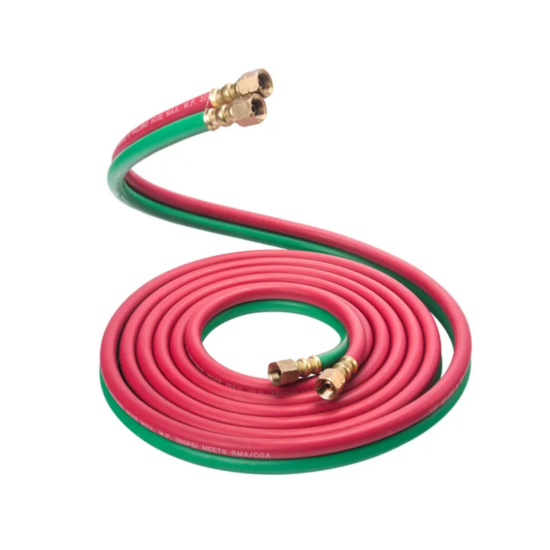 1/4in Flexible Kink ProofGrade T Twin Oxygen Acetylene Welding Hose With BB Fitting