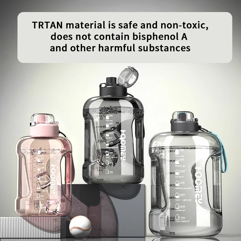Large Capacity BPA Free Wide Mouth 1.5L 2.5L 1 gallon Sport Gym Clear Plastic PC Tritan Water Bottle Jug