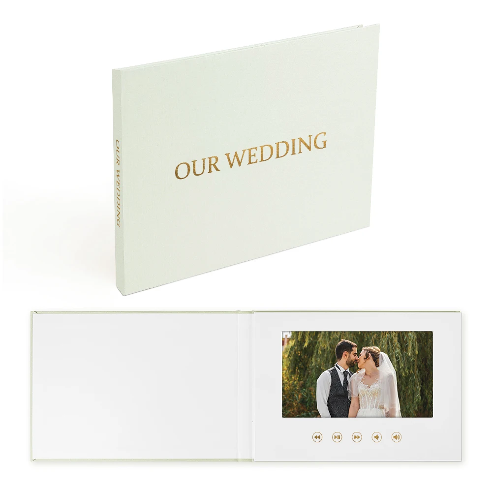 7-дюймовая видеоэкранная книга с золотой фольгой