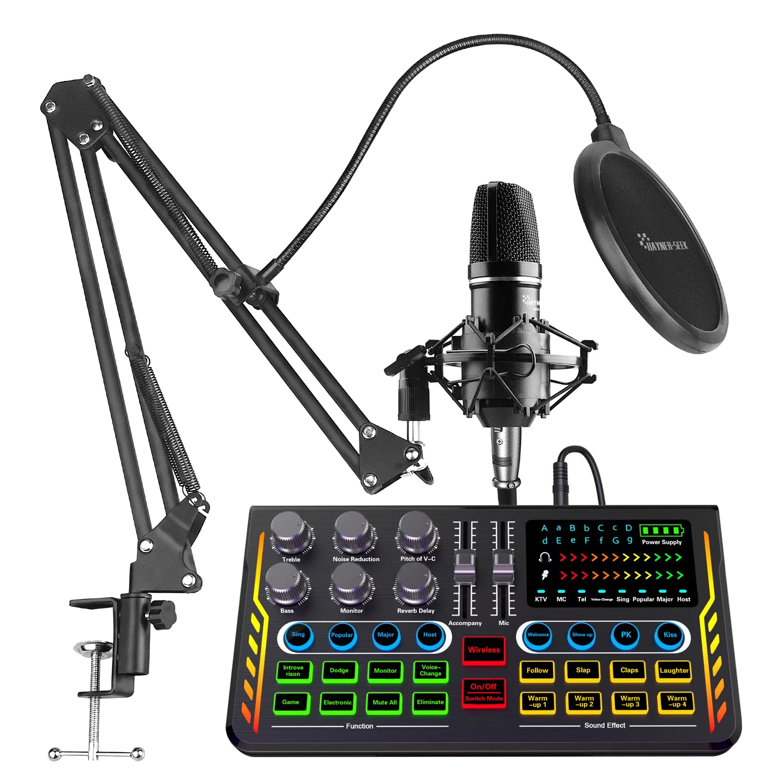 Good Quality External Audio Interface Mixer Full Set Studio Recording Sound Card Mixer
