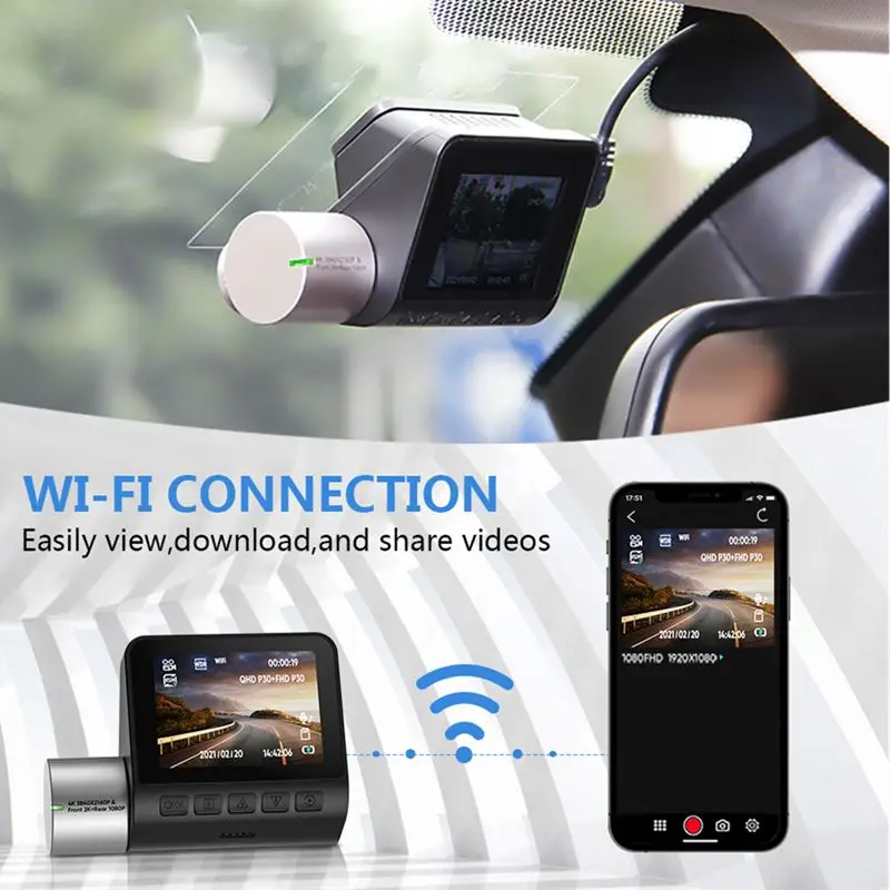 4K 2160P Mini 70 Mai Black Box With GPS Dash Camera For Cars