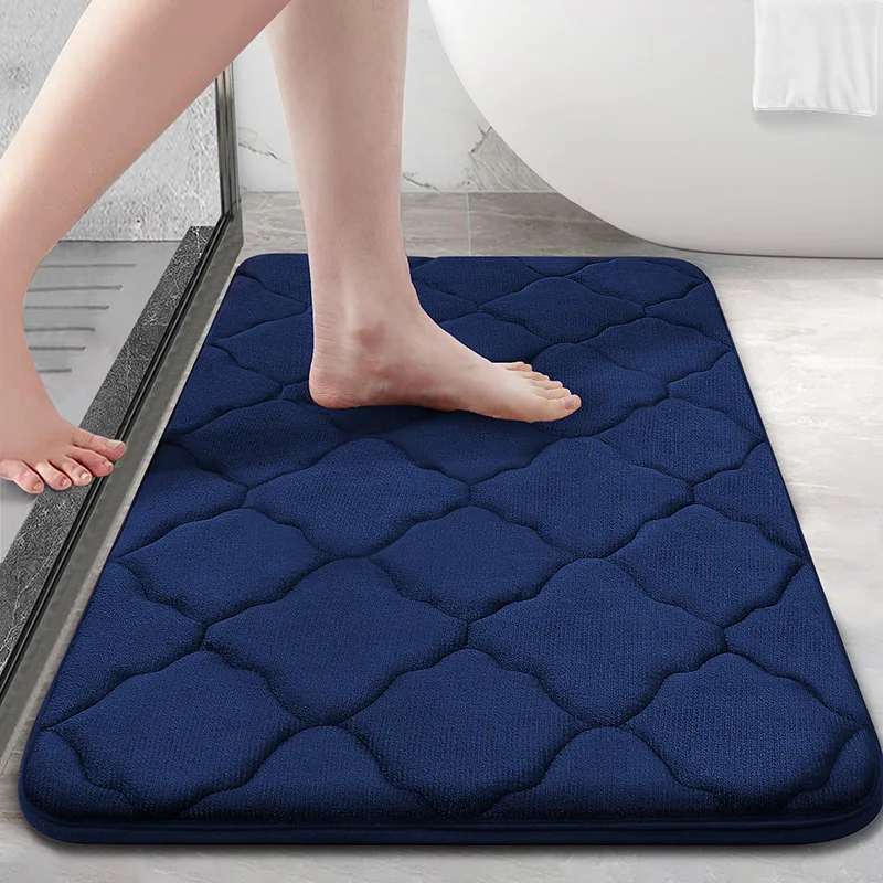 Memory Foam Bath Mat 24x16, Ultra Soft Non Slip and Absorbent Bathroom Rug, Machine Wash Dry, Comfortable Carpet for Shower