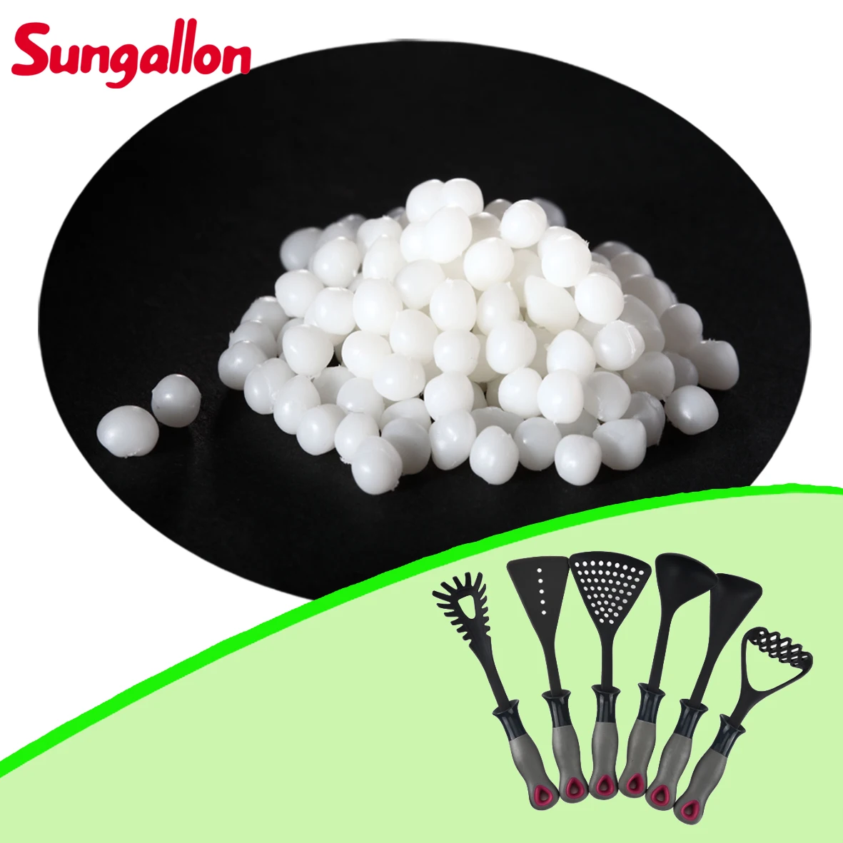 Тонкие гранулы из ТПЭ sungal безопасны для кожи, используются для нейлоновой кухонной посуды, безопасны для оболочки кожи