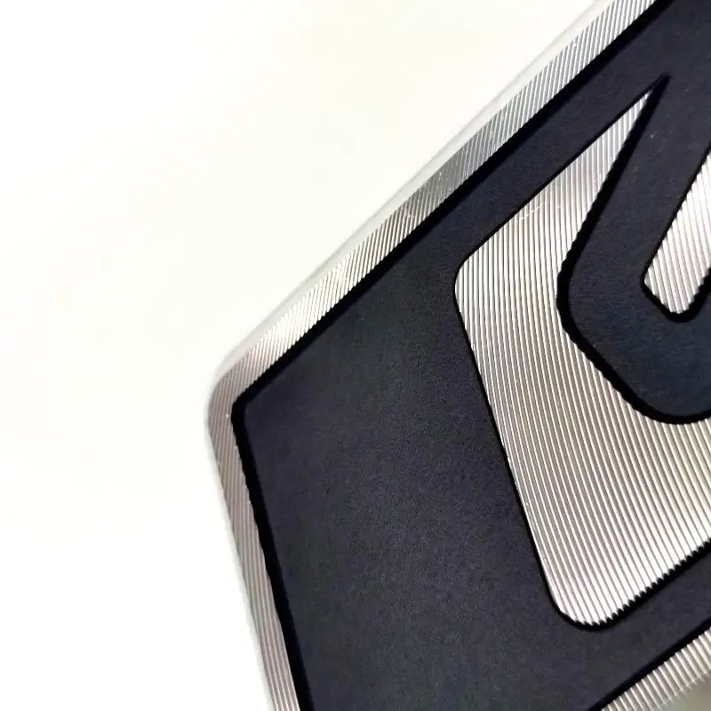 Factory wholesale custom high-quality brand logo embossed anodizing diamond-cutting aluminum metal nameplate