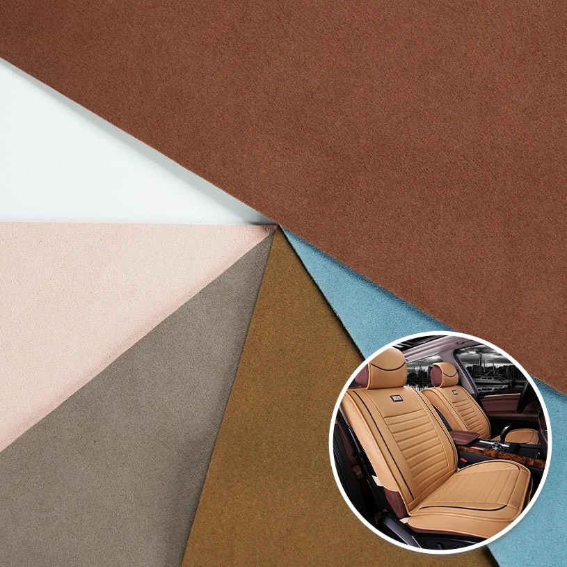 1.0mm Waterproof Automotive Upholstery Elastic and Stretch Metallic Artificial Nappa Leather Recycled Leatheroid Material