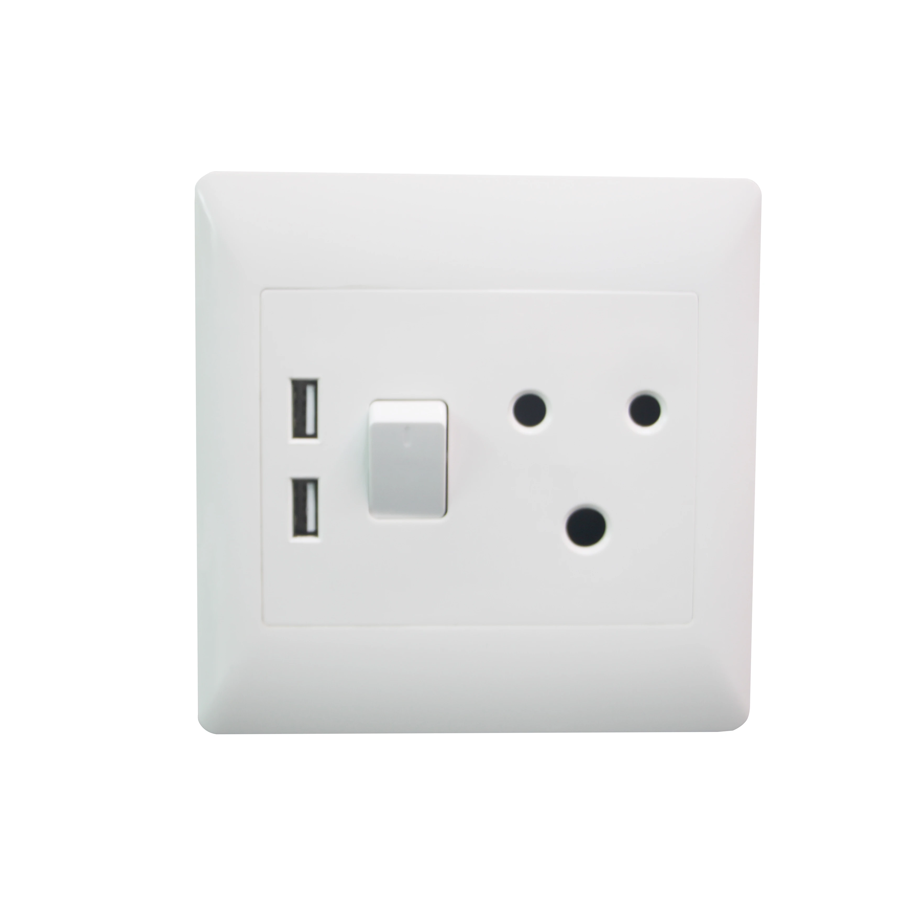 Traditional switch socket 1 switch 2 USB port 1 socket South Africa 15A
