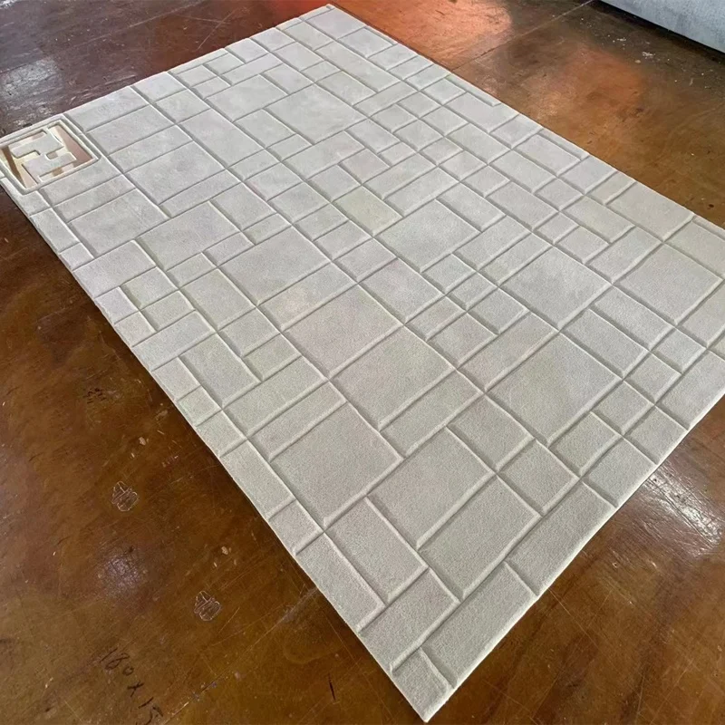 high quality hand made wool carpet with logo luxury carpet for living room area rug