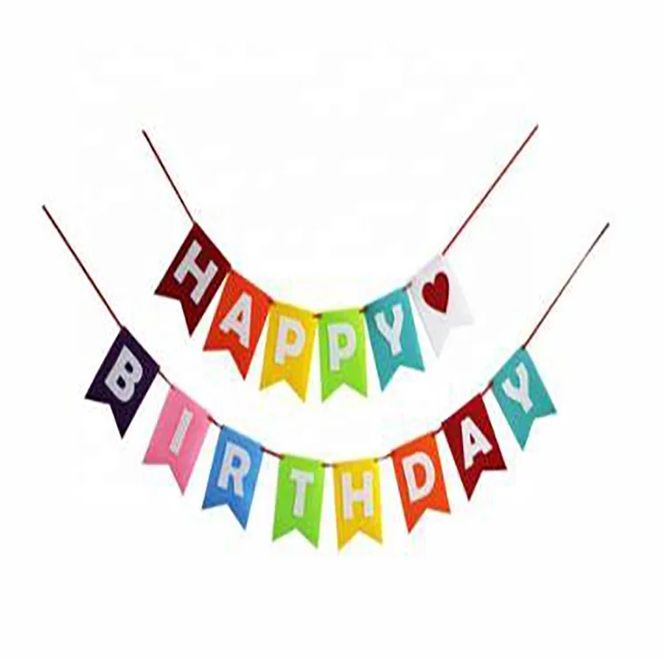 
fashionable happy birthday paper garlands for party decorations 