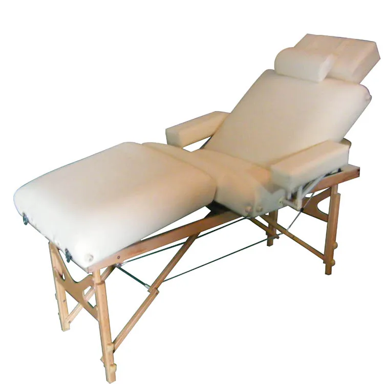 4 section folding solid wood massage table for sale