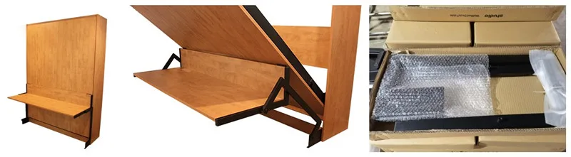 Fold down Murphy hidden wall beds spring mechanism hardware kit leg tube with closet or cabinet