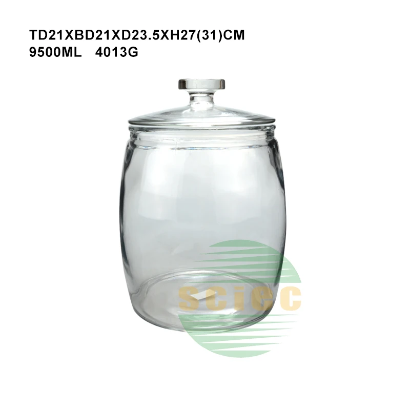 Large Wholesale 1 Gallon Glass Jar Glass Biscotti Jar With Lid Cookie Jars For Storage