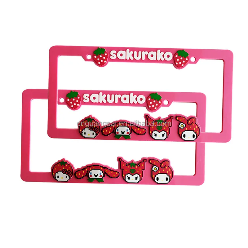 Custom Plastic wholesale european Car license Plate Frame License Plate Cover License Plate holder