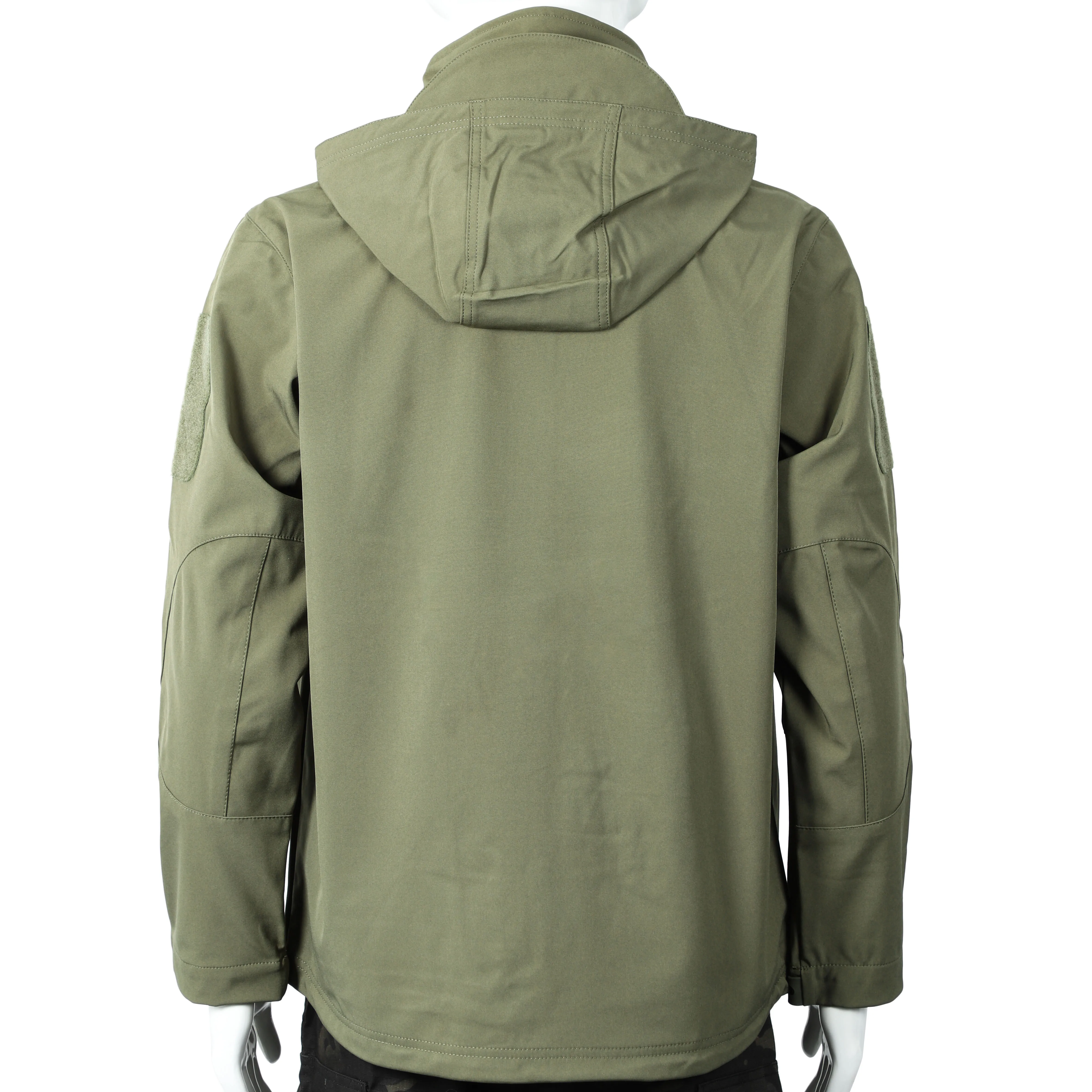 Unisex Tactical Windbreaker Hidden Edge Soft Shell Jacket with Zipper Closure Windproof Fleece Material Casual Style