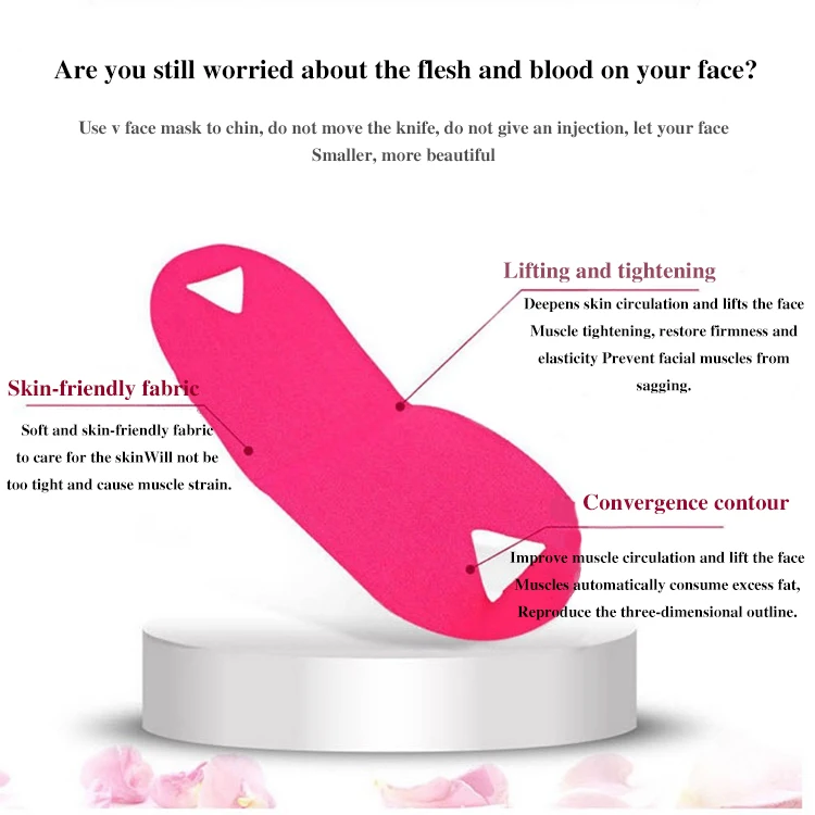 V Shape Mask Hyaluronic Acid Facial Mask Sheet V Line Face Lifting Slimming Mask