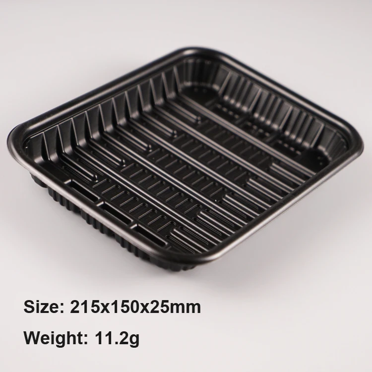 Disposable plastic meat tray frozen fast food packaging take out PP food tray