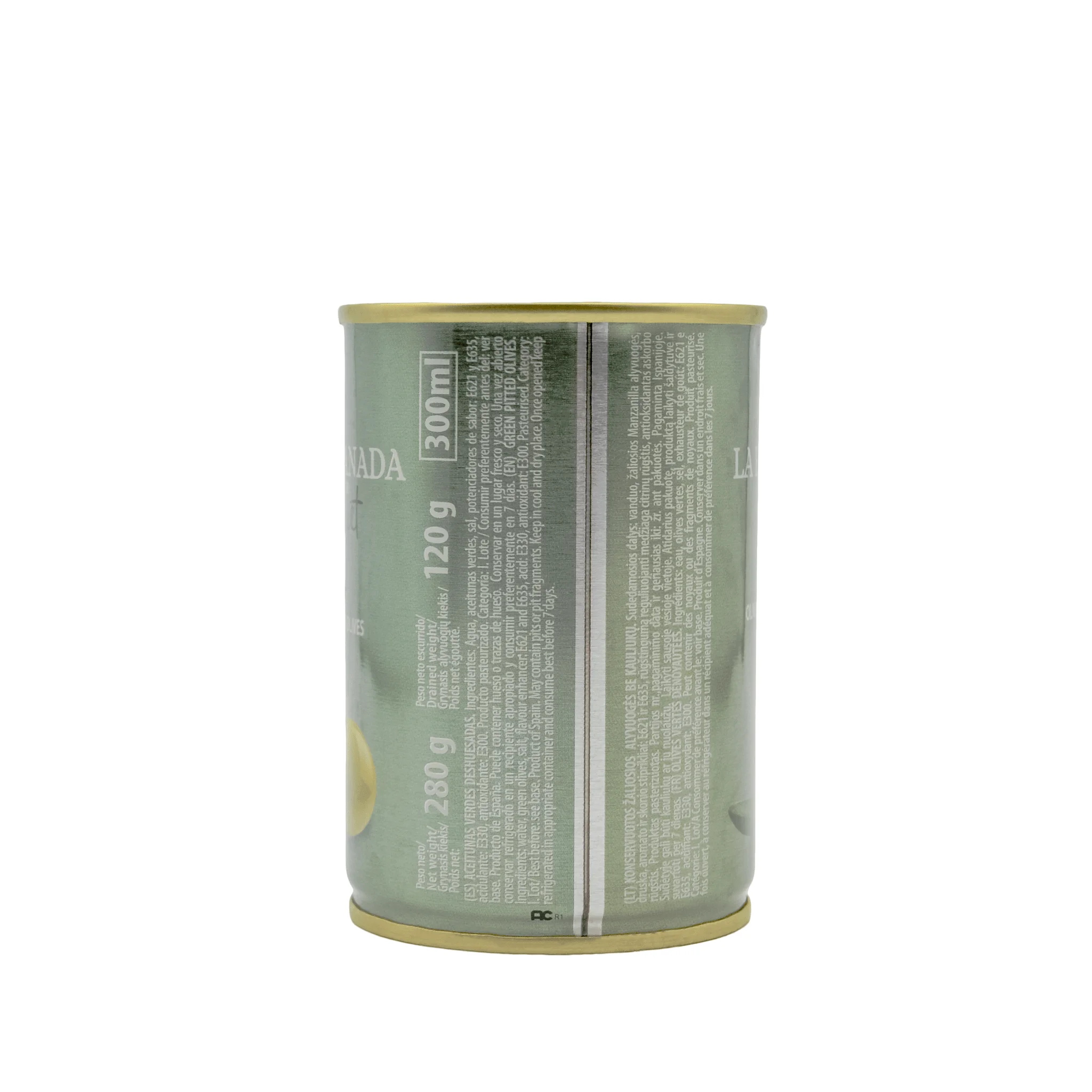 Hot Selling Excellent Taste Appetizer Pitted Green Olives Drained Weight 120 Gr In Cans For Best Restaurant