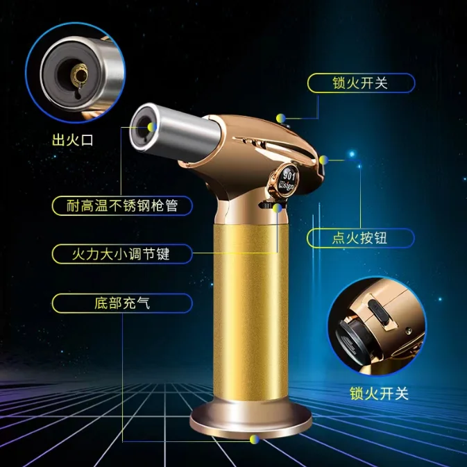Waterproof Double Arc Electric Lighter Type-C Rechargeable Lighter For Outdoor Camping Lighter With Flashlight