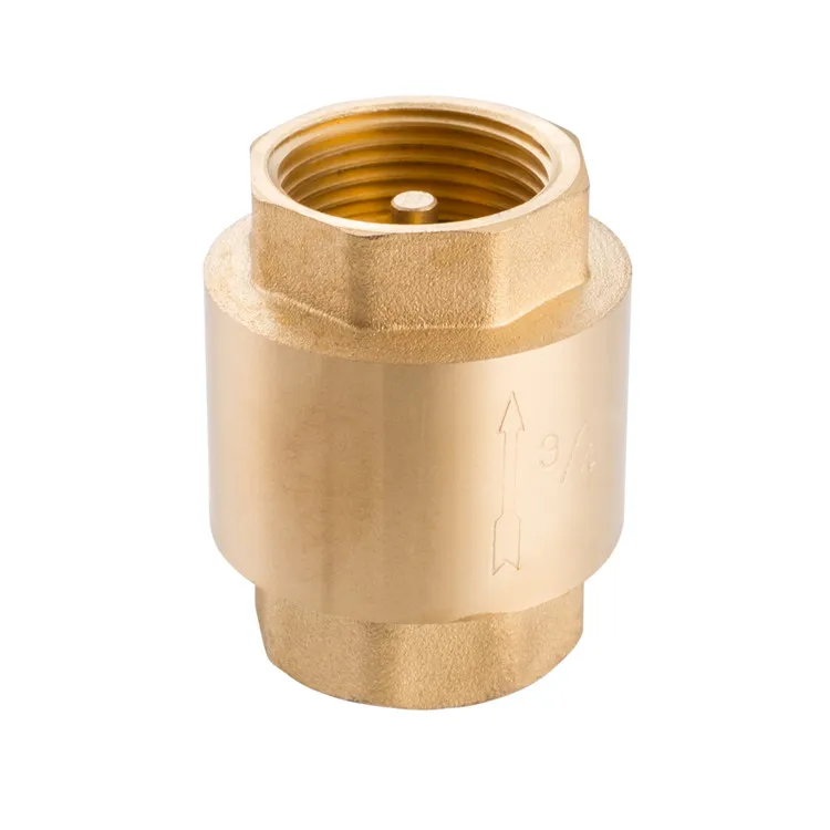 brass universal spring check valve with brass core