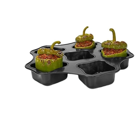 Сделанная на заказ антипригарная Кастрюля для маффинов из углеродистой стали с 6 чашками