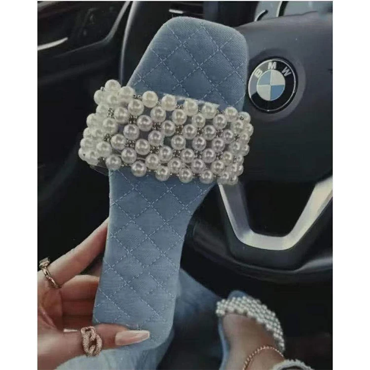 Summer Hot Selling Women Small Fragrance Wind Square Toe Sandals Solid Color Office Comfortable Breathable Outing