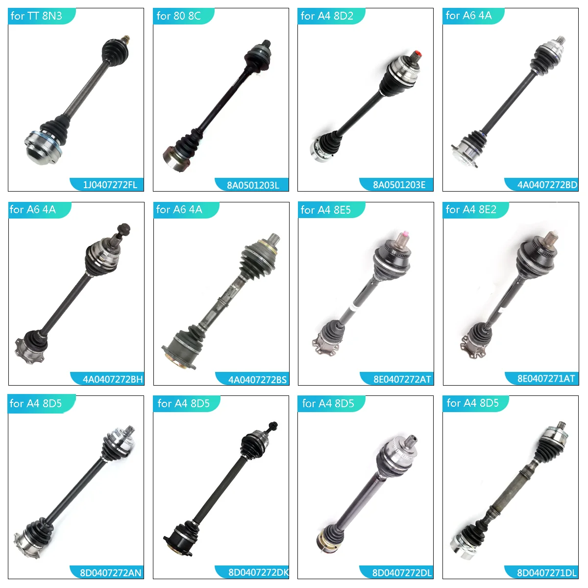 ShungTak Wholesale High Quality Car Auto Parts Front CV Axle Drive Shaft for VW Golf Jetta 1J0407271MR