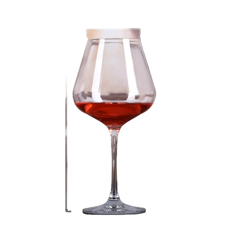 Customized Balloon Shape Wine Goblet Glass 23 Oz Lead Free Crystal Gin Glasses Giant Red Wine Glasses