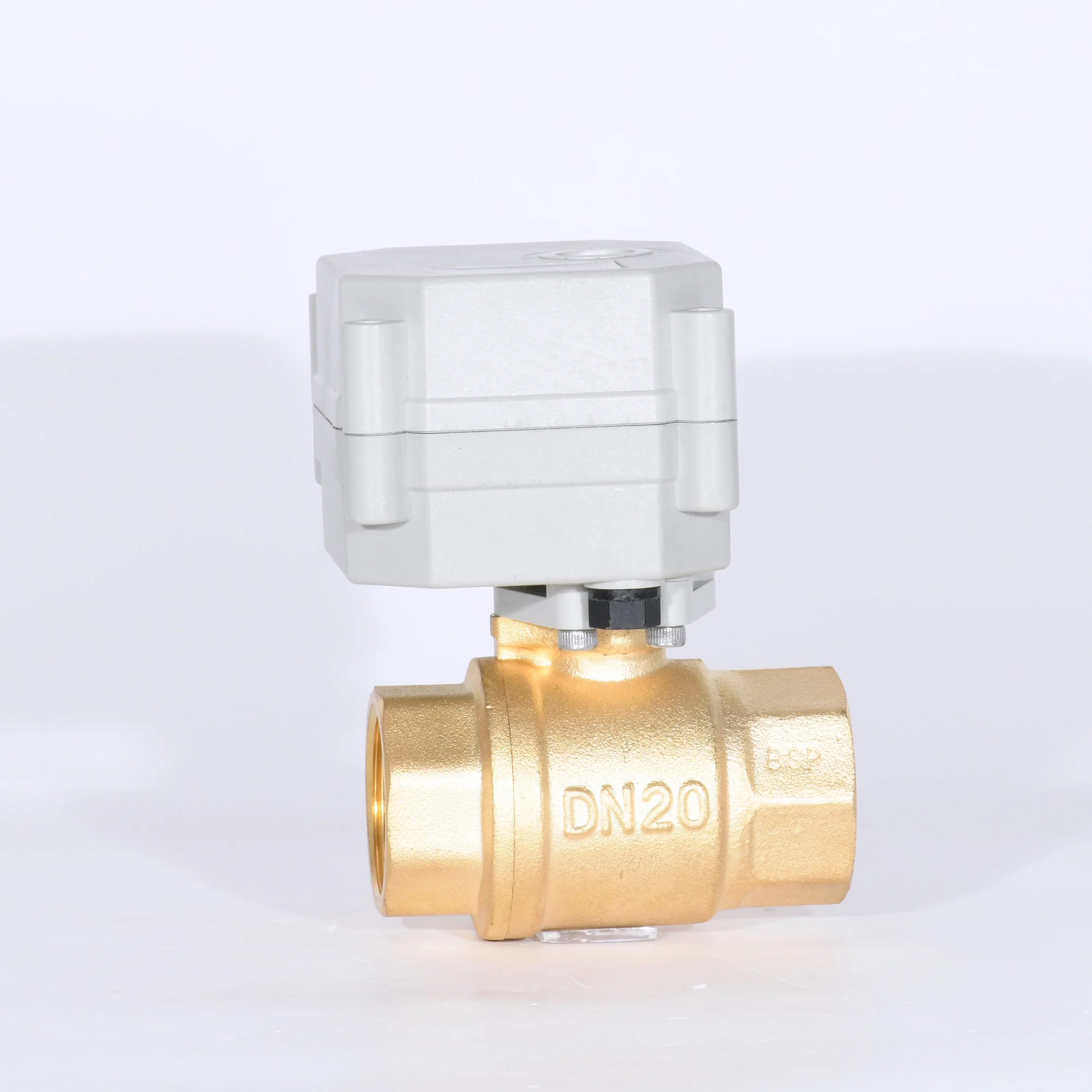 Mini 3/4' 2-way Brass Motorized Ball Water Valve (T20-B2-B)