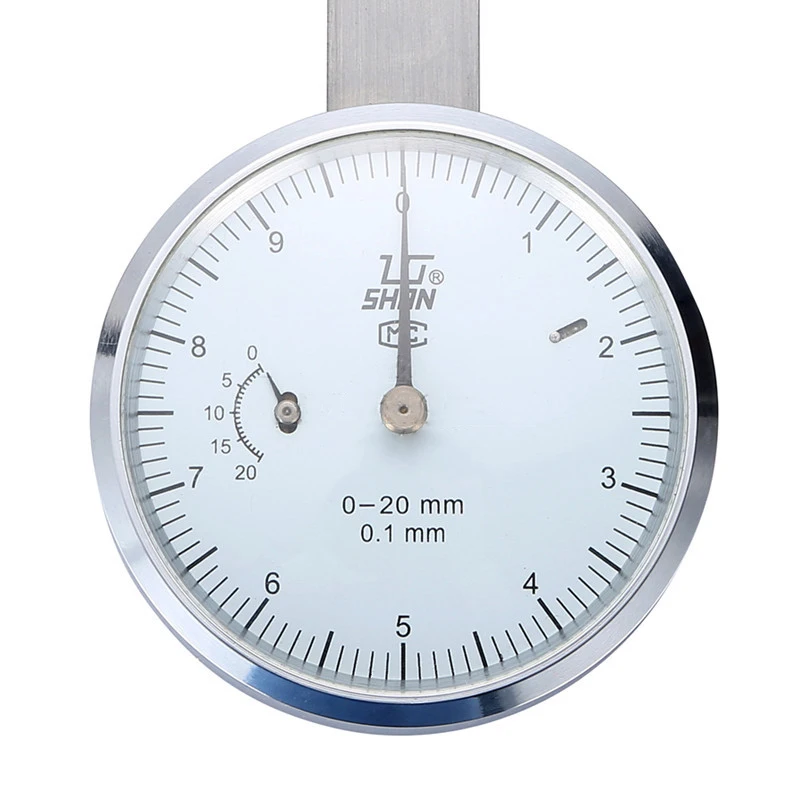 Wholesale 0-20mm precision jewelry thickness measuring gauge caliper leather gemstone beads measure dial gauge
