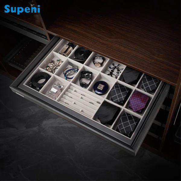 Hot Selling Wardrobe Accessories Multi-Functional Storage Drawer Pull Out Jewelry Box