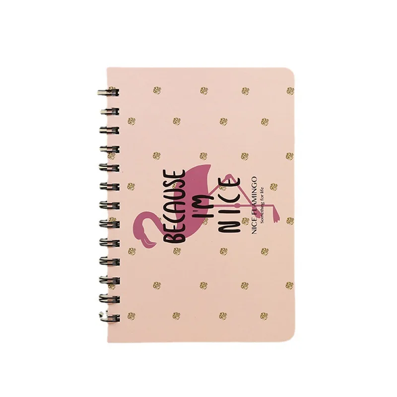 Wholesale 2024 Spiral A6 Notebook with High Appearance Level Student Homework Accounting Ordinary Coil Notebook Printed Logo