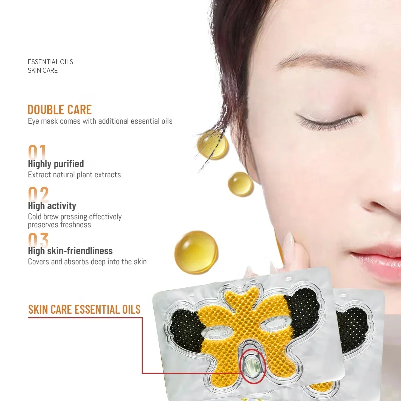 wholesale hydrogel Treat Puffy collagen under Eyes patches dark circles masks eye bag removal collagen 24k gold eye mask