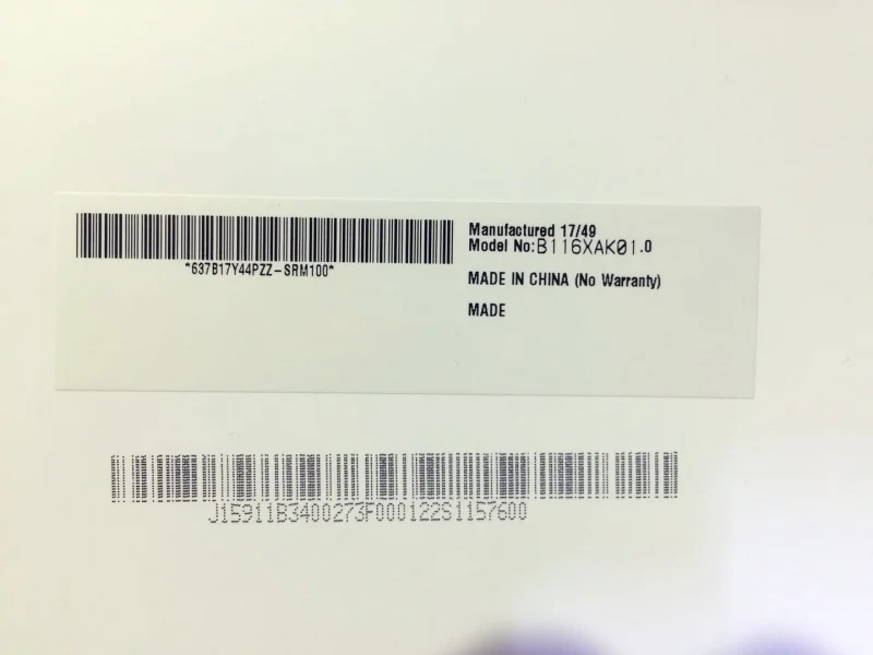 Richshine AUO Lcd Touch Screen Display  B116XAB01.5 11.6 inch HD EDP 40 pins Laptop Screen Touch Panel