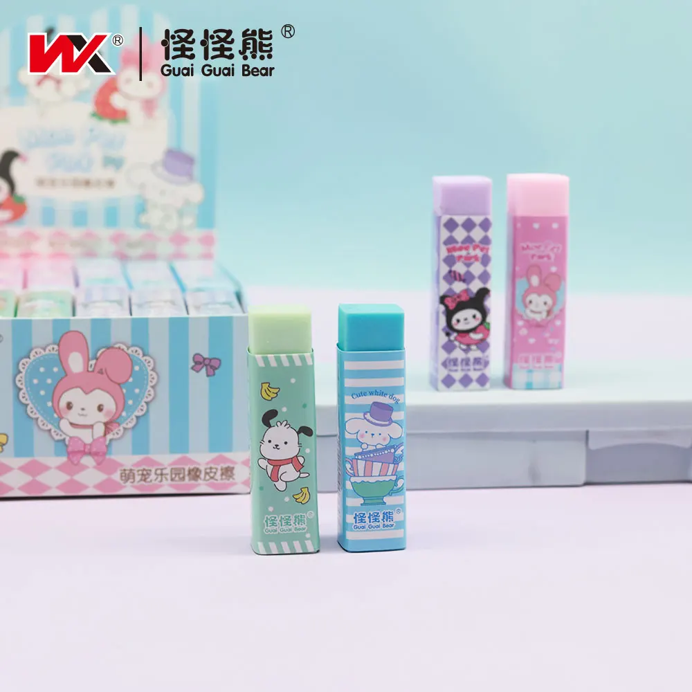 2024 NEW Kawaii Cartoon Kulomi colored Macaron eraser Student favorite Stationery Factory spot promotional stock shipping fast