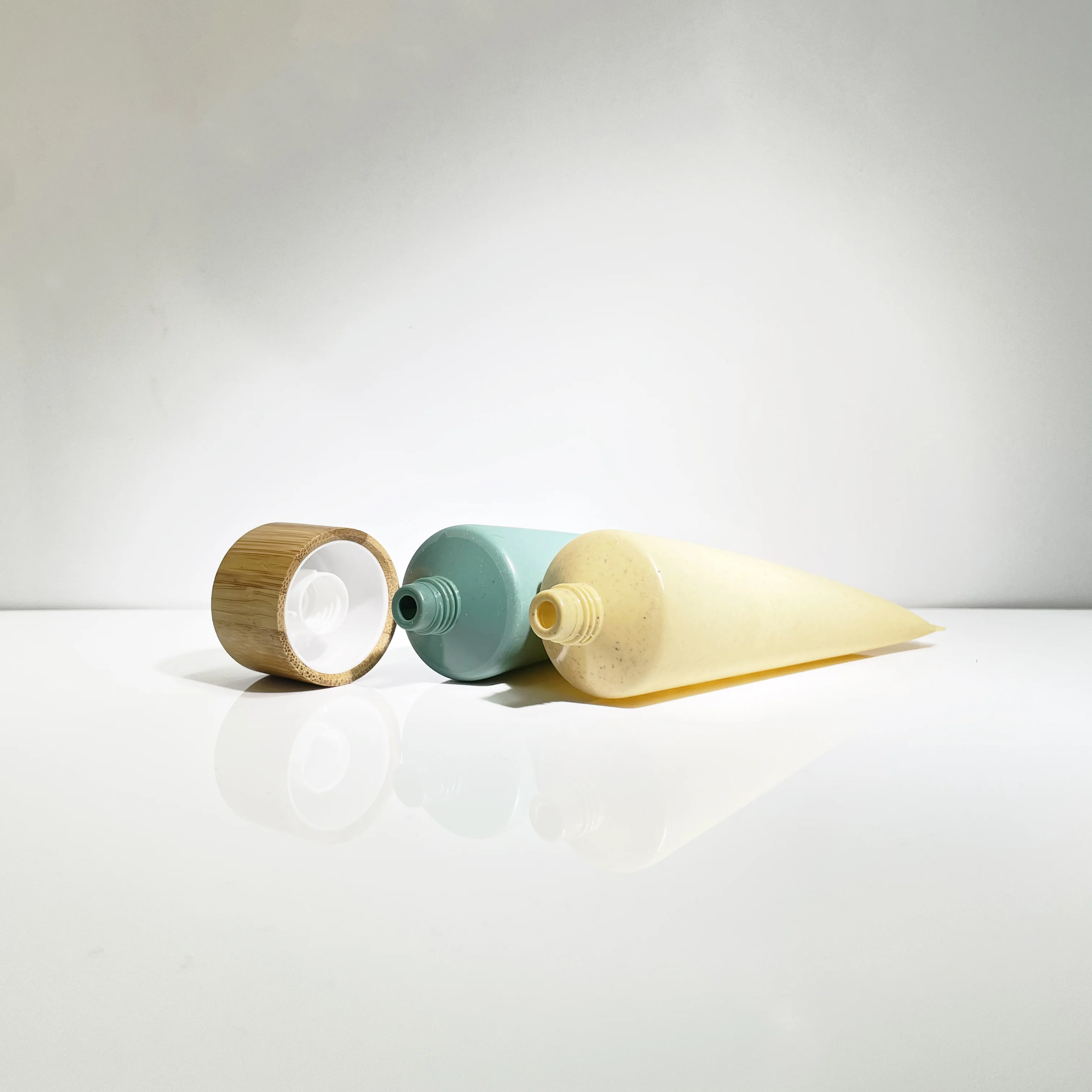 Custom Soft Bamboo Wheat Straw Tube 10-250g Lip Balm Packaging for Cosmetic Use