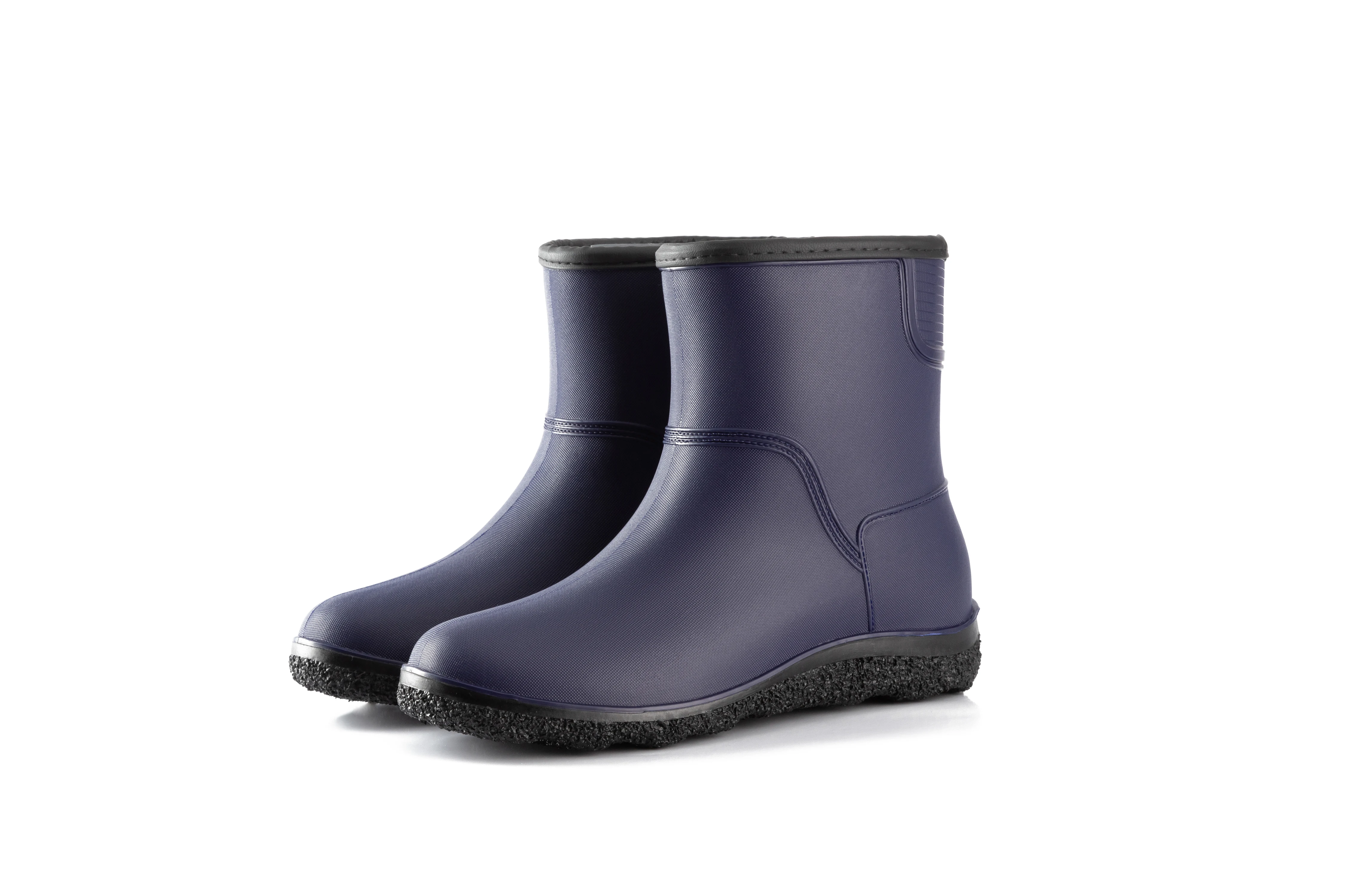 Adult Men PVC Waterproof Work Garden Soft Rain Boots Cotton Boots
