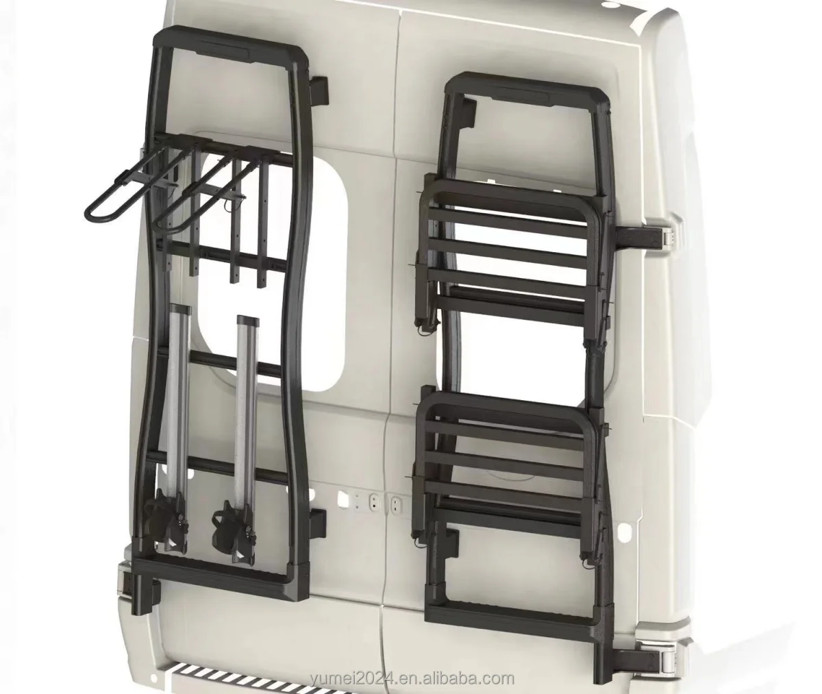 Yumei Motorhome /Trailer RV part  accessories back rack ladder tire rack rear bike carrier rear box rack combination
