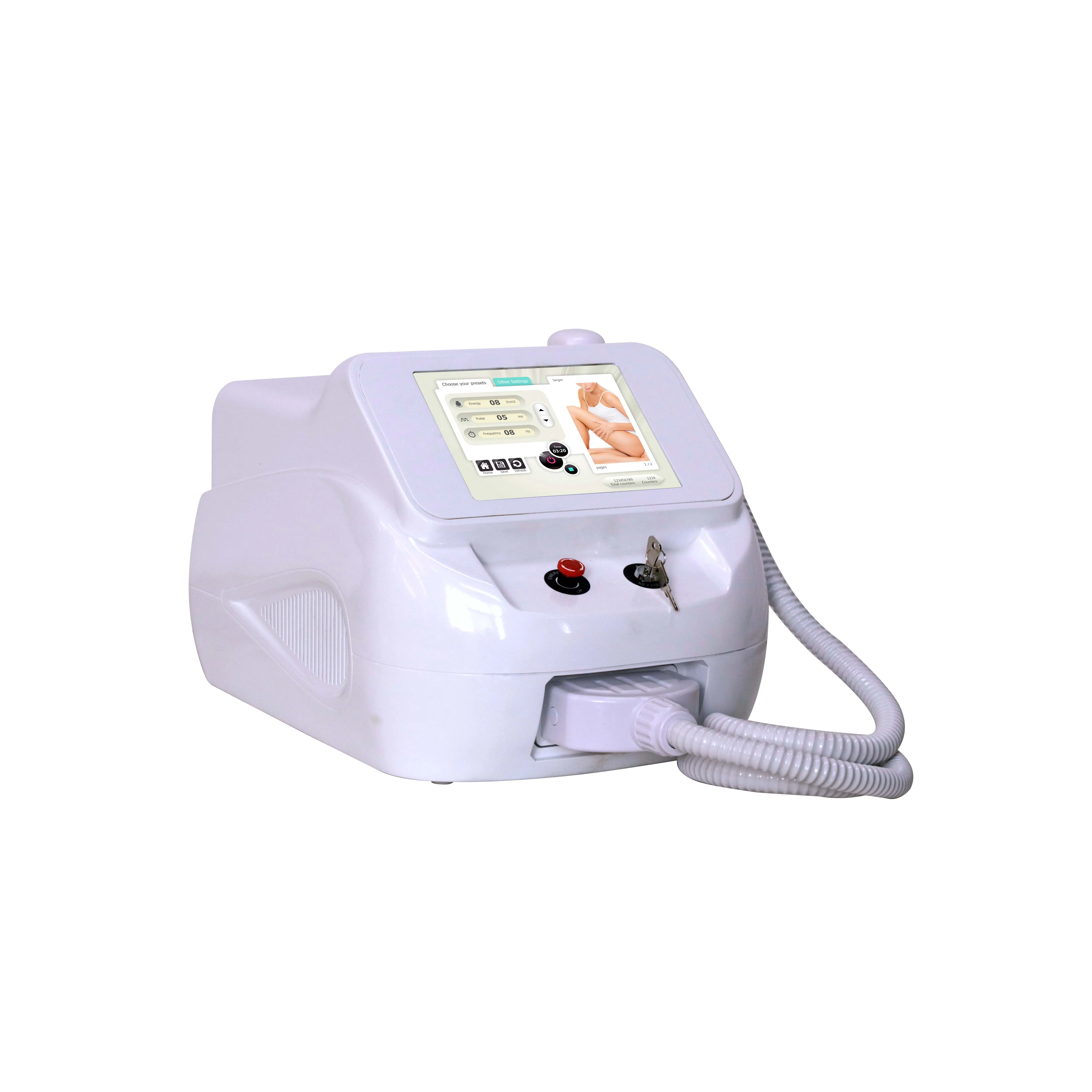 Portable 3 wavelengths 810 diode titanium trio laser 755/808/1064nm hair removal alexandrite skin rejuvenation machine