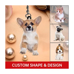 Customized Keychain with Photos Customizable Dog Memorial Cat Memorial Keychain Gift for Pet-loving People personalized Key Ring