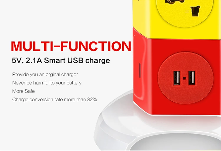 
16 amp 3 layer tower extension board spike guard with 6 sockets power board 