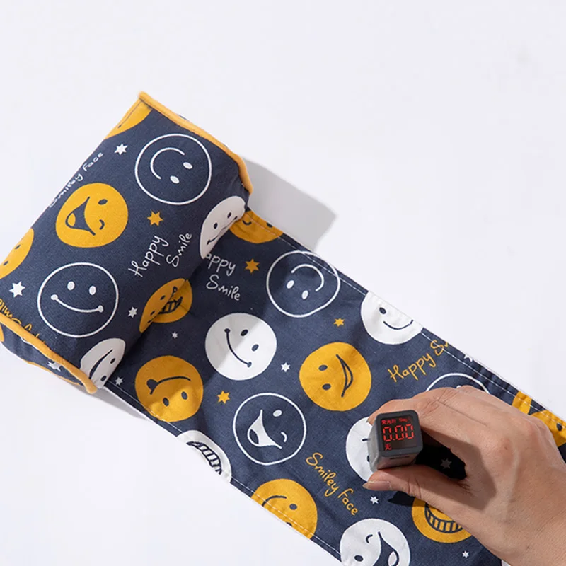 Newborn luxurious organic orthopedic round baby pillow customized modern baby head support memory foam character knitting