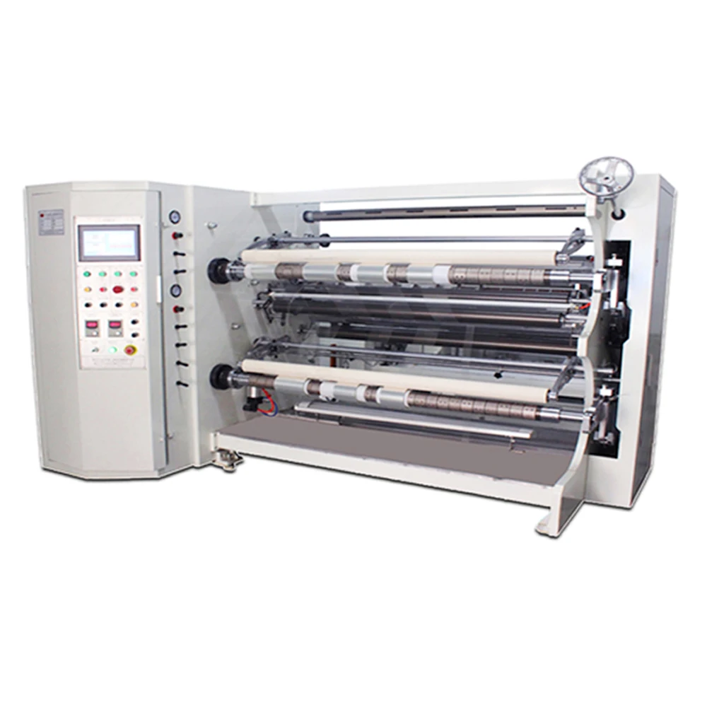 Double shafts melt-blown non-woven fabric jumbo roll slitting rewinding machine