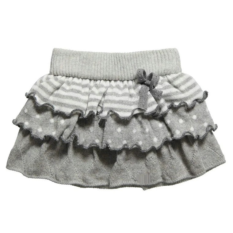 New organic cotton printed multi-layer pleated skirt sleeveless baby round neck dress baby mini cake skirt