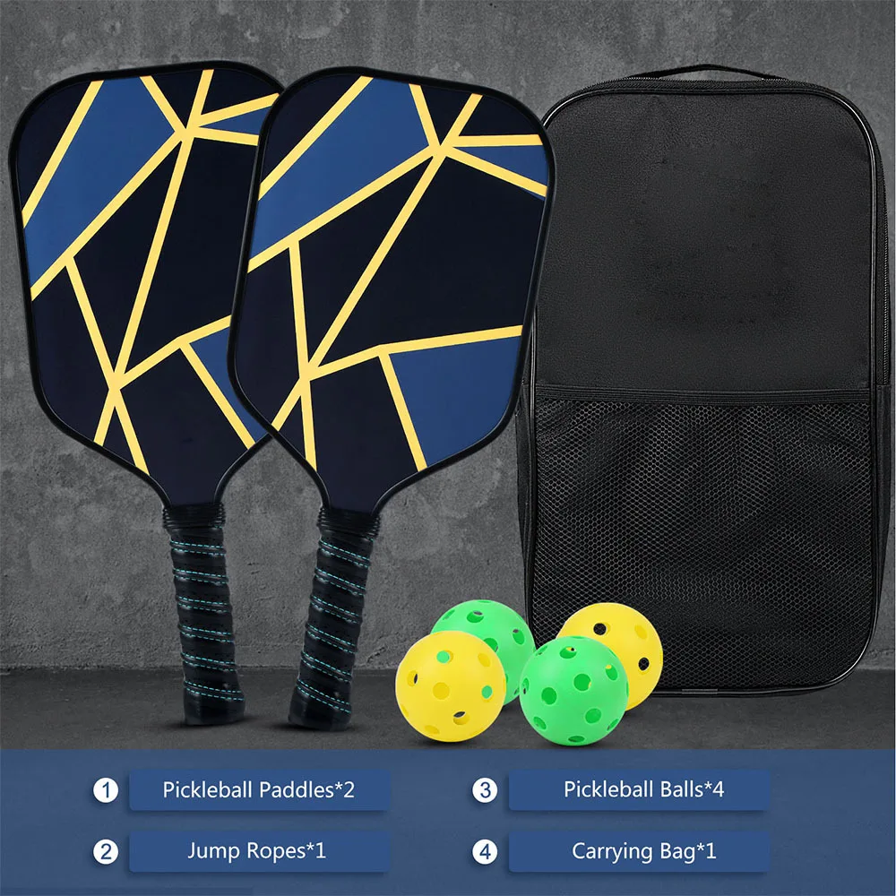 Customize USAPA Carbon Fiber Padel Rackets Pickleball Paddle Set Of 2 Pickle Ball Paddle Toray Thermoformed T700