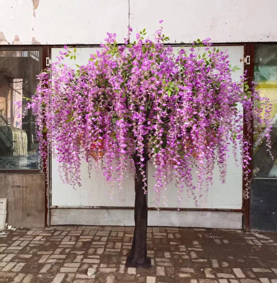 Artificial Cherry Blossom Tree White Pink Artificial  Indoor Outdoor 3ft 4ft 5ft Customized Flower Cherry Blossom Tree